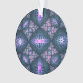 3D Fractal Art Abstrait Motif bleu violet rose (devant)