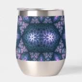3D Fractal Art Abstrait Motif bleu violet rose (Droite)