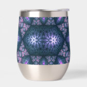 3D Fractal Art Abstrait Motif bleu violet rose (Gauche)