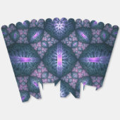3D Fractal Art Pattern Turquoise Paars Pink Bedankdoosjes (Ongevouwen)