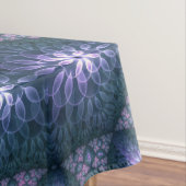 3D Fractal Art Pattern Turquoise Paars Pink Tafelkleed (Voorbeeld)