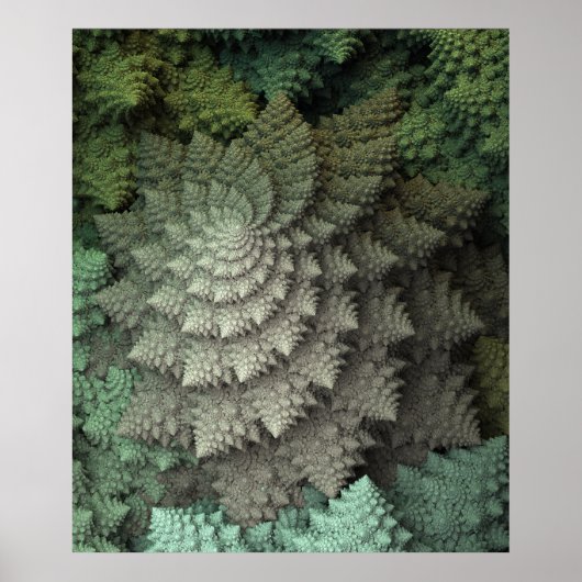 3D Fractal Broccoli Poster (Voorkant)