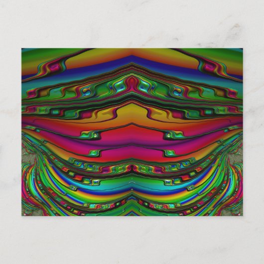 ~ 3D Fractal Design Pattern ~ Multicolor Briefkaart (Voorkant)
