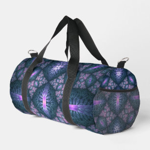 3D Fractale Kunst Abstract Patroon Blauw Paars Roz Plunjezak