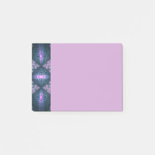 3D Fractale Kunst Abstract Patroon Blauw Paars Roz Post-it® Notes