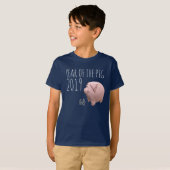 3D Funny Pig Chinees T-shirt 2019 Boy (Voorkant volledig)