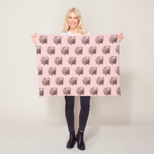 3D Funny Pig Year Birthday kies kleur Fleece 2 (In situ)