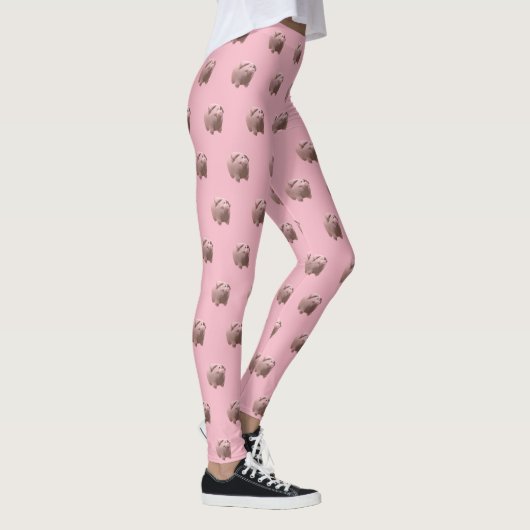 3D Funny Pig Year Zodiac kies kleur leggings 2 (Rechts)
