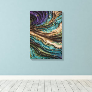 3D Galaxy Wervelende Muurkunst - Kosmische Kartonn Canvas Afdruk