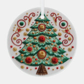 3D Geborduurde Boom Kerstmis ornamenten (Achterkant)