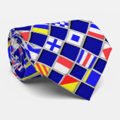 3D Gecontroleerde Nautical Navy Flags Stropdas (Opgerold)
