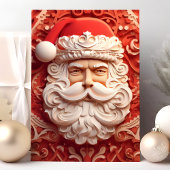 3D Gedetailleerde Kerstman Kerstmis Feestdagen Kaart