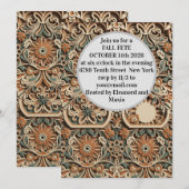 3D Gelagde Papiersnede Boho Wildflower Uitnodiging (Voorkant / Achterkant)