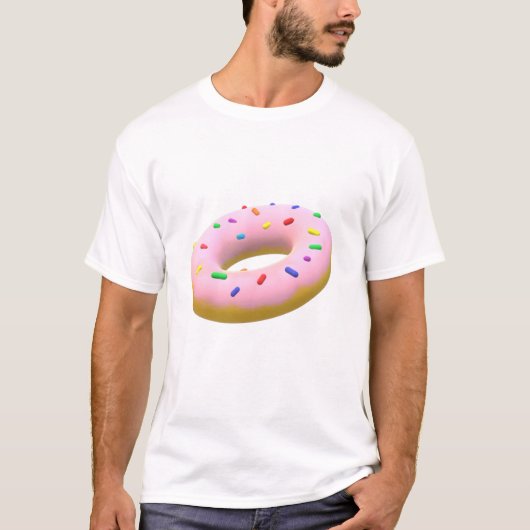 3d gemodelleerde donut t-shirt (Voorkant)