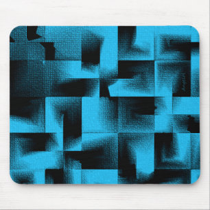 3D Geometrics - Cerulean Blue Deep AH2009 Muismat