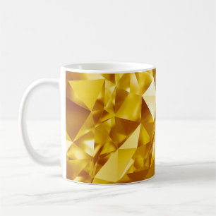 3D Geometrisch: Metallic Achtergrond Ontwerp Koffiemok