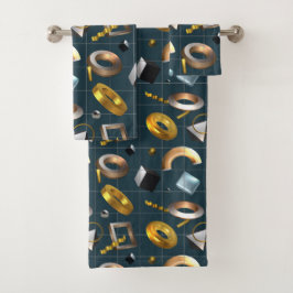 3D geometrisch patroon Bad Handdoek