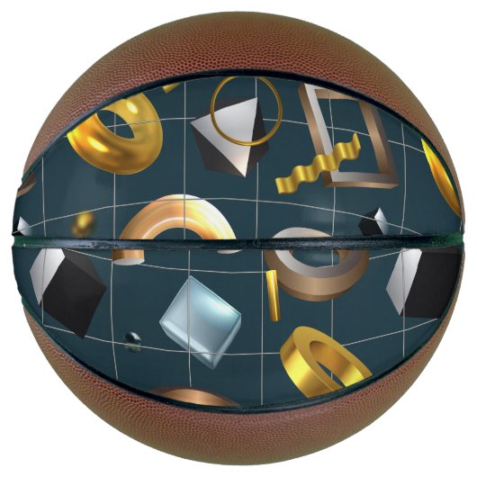 3D geometrisch patroon Basketbal (Voorkant)