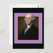 3D GEORGE WASHINGTON BRIEFKAART (Voorkant / Achterkant)