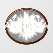 3D Ghost Coming Out of Mirror Halloween Raamsticker (Vel)