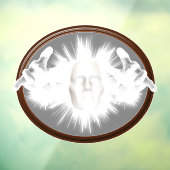 3D Ghost Coming Out of Mirror Halloween Raamsticker (Vel 3)