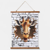 3D Giraffe Wall Break Art – Realistic Safari Hangend Wandkleed (Voorkant)