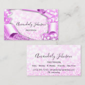 3D Glitter Makeup Event Planner Modern Pink Visitekaartje (Voorkant / Achterkant)