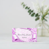 3D Glitter Makeup Event Planner Modern Pink Visitekaartje (Staand voorkant)