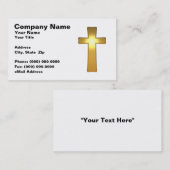 3D Gold Cross Visitekaartje (Voorkant / Achterkant)