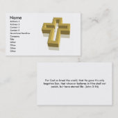 3D Gold Cross Visitekaartje (Voorkant / Achterkant)