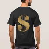 3D Gold Dollar T-shirt (Achterkant)