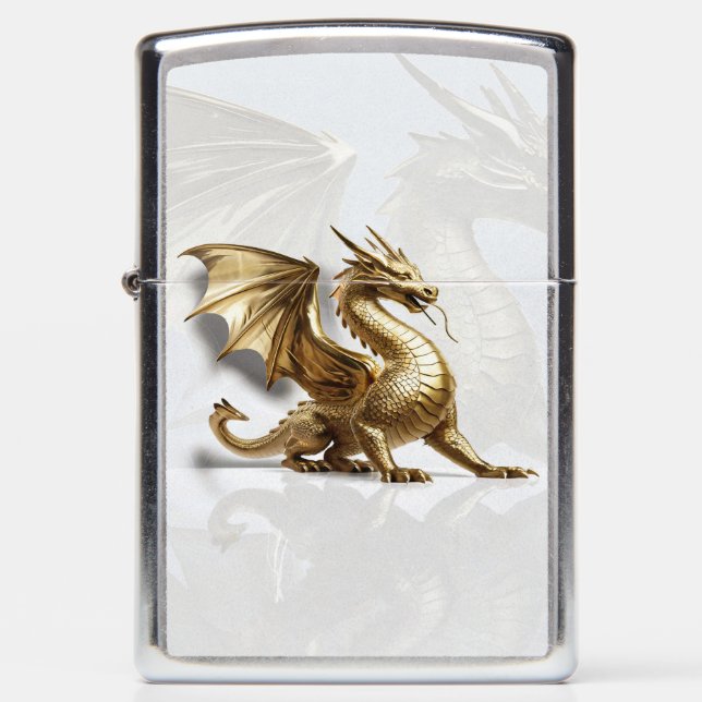 3D Gold Dragon Embleem (Voorkant)