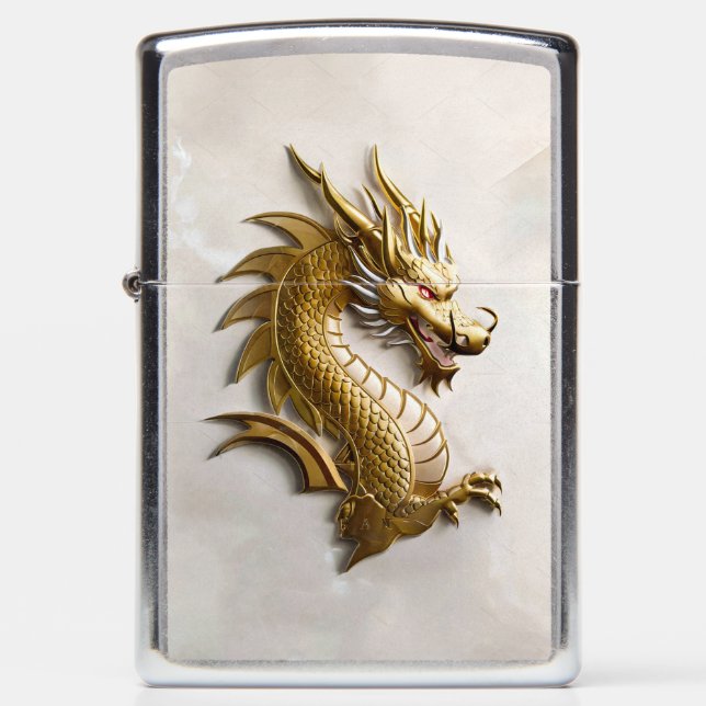 3D Gold Dragon Embleem (Voorkant)