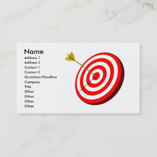 3D Golden Arrow Hitting Center van Target Bullseye Visitekaartje