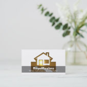 3D Golden House Visitekaartje (Staand voorkant)