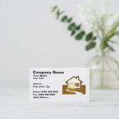 3D Golden House Visitekaartje (Staand voorkant)