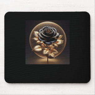 3d Gouden Zwarte Rozen #16 Sticker Muismat