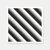 3D Gradient Black, Gray and White Stripe Servet (Voorkant)