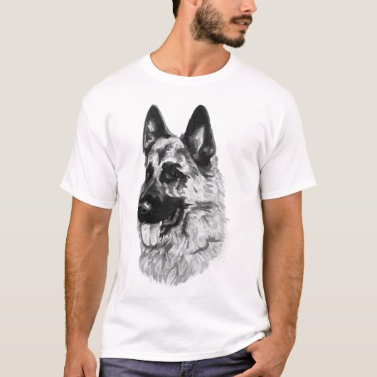 3d grafisch ontwerp T-Shirt met dierenhondengezich (Voorkant)