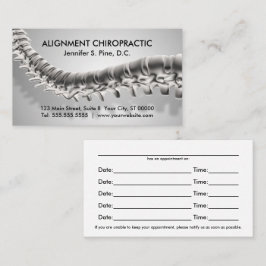 3D grafische chipkaart voor wervelkolom Visitekaartje