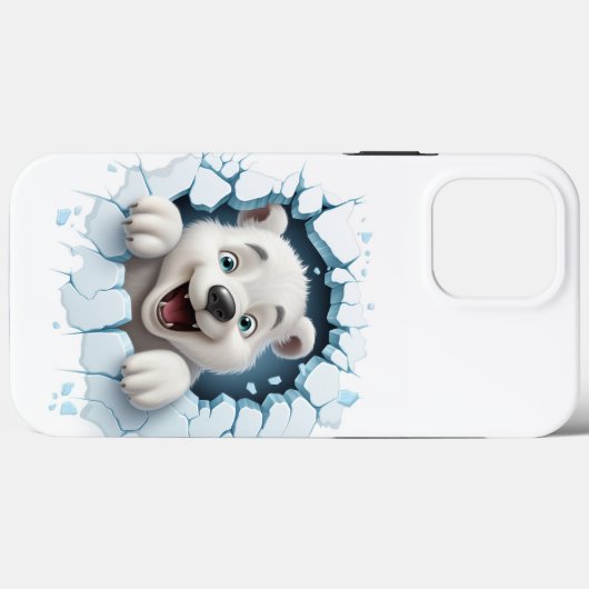 3D Grappig Beer Break Ice Case-Mate iPhone Case (Achterkant (horizontaal))