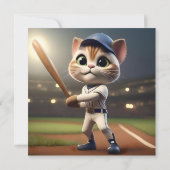 3D grappige honkbalkat, Save The Date (Achterkant)