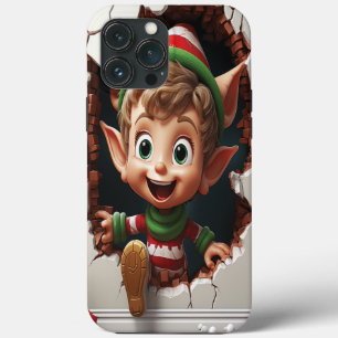 3d Grappige Schattigee Kerst Elf iPhone 13 Pro Max Hoesje
