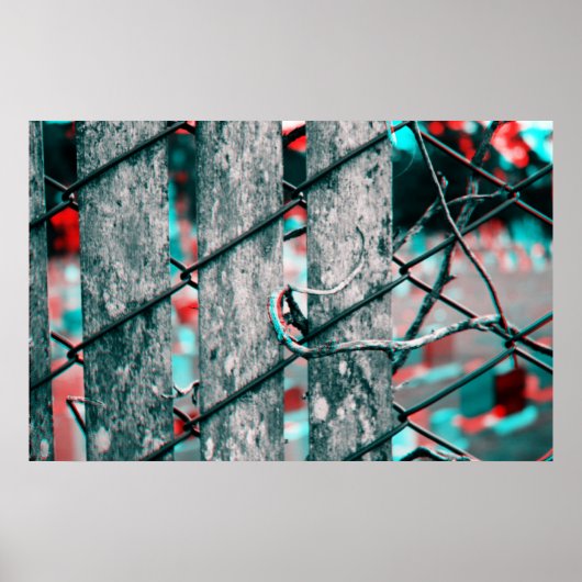 3D Graveyard Fence Poster (Voorkant)