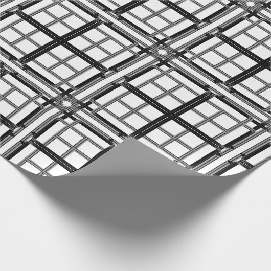 3D grey geometric abstract pattern background.3d b Cadeaupapier (Hoek)