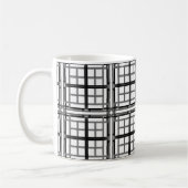 3D grey geometric abstract pattern background.3d b Koffiemok (Links)