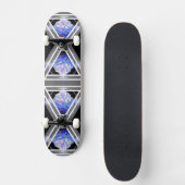 3D Grijze driehoek Stripe skateboard (Voorkant)