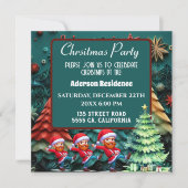 3d Groene Kerstbomen | Grappige Vangogh Dans Kaart (Voorkant)