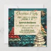 3d Groene Kerstboom | Gouden Kerstfeest Kaart (Voorkant)