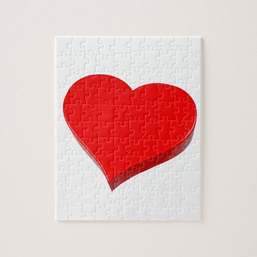 3D Groot Rood Hart Legpuzzel (Verticaal)